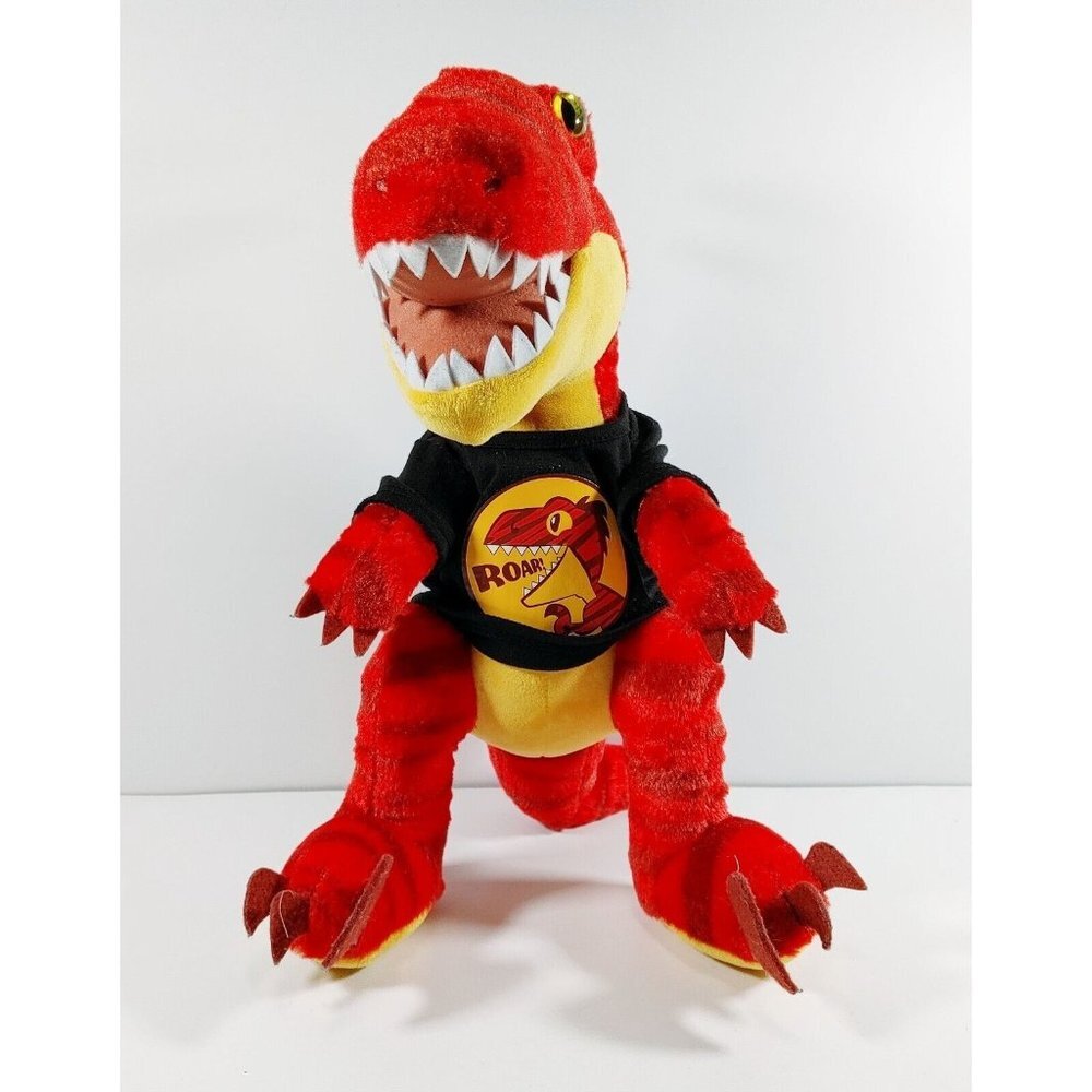 Build A Bear Red Dinosaur Velociraptor Raptor TREX w/T-Shirt 20"